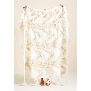 Anthropologie Fringe Bay Throw Blanket